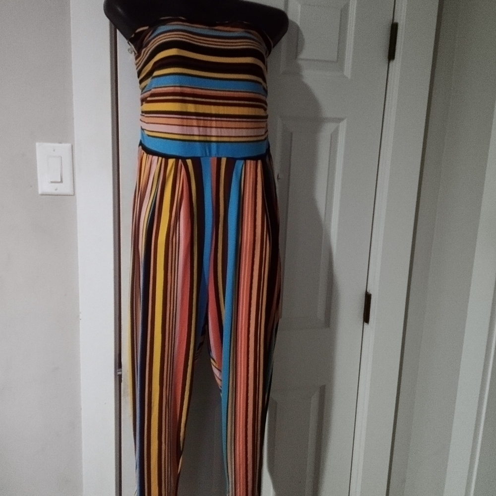 Pre-loved Multi-Colored Full Circle Trend Jumpsuit Sz 3X